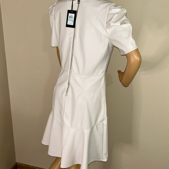 DKNY Faux leather beige dress size 8 - Picture 7 of 14